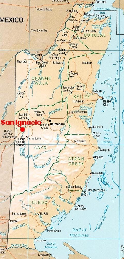 Χάρτης της san ignacio Μπελίζ