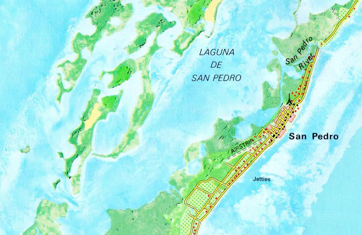 san pedro Belize δρόμο χάρτη