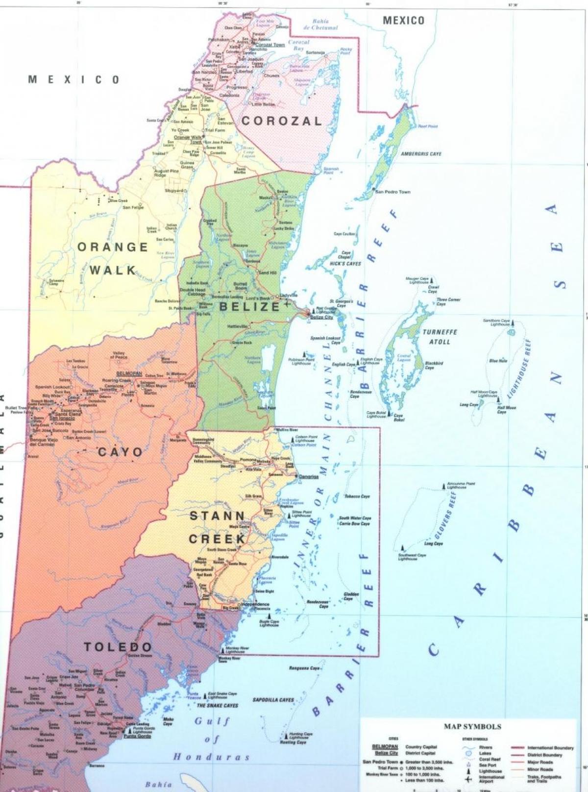Μπελίζ reef χάρτης