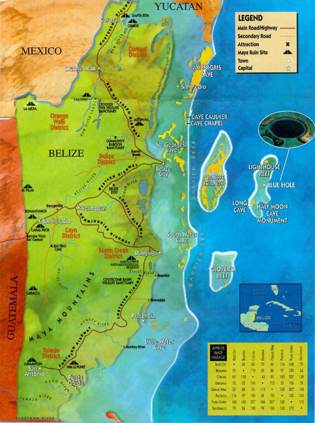 Μπελίζ ερείπια χάρτης