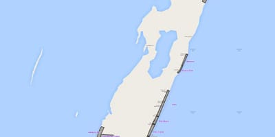 Χάρτης της ambergris caye Μπελίζ
