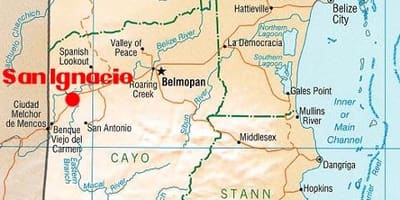 Χάρτης της san ignacio Μπελίζ