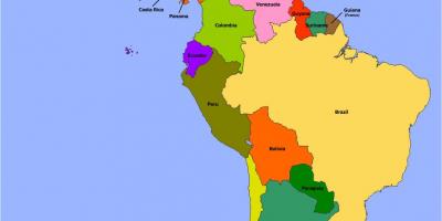 Χάρτης της Μπελίζ νότια αμερική
