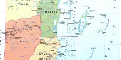 Belize city, Μπελίσε χάρτης