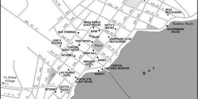 Χάρτης της κοροζαλ πόλη του Μπελίζ